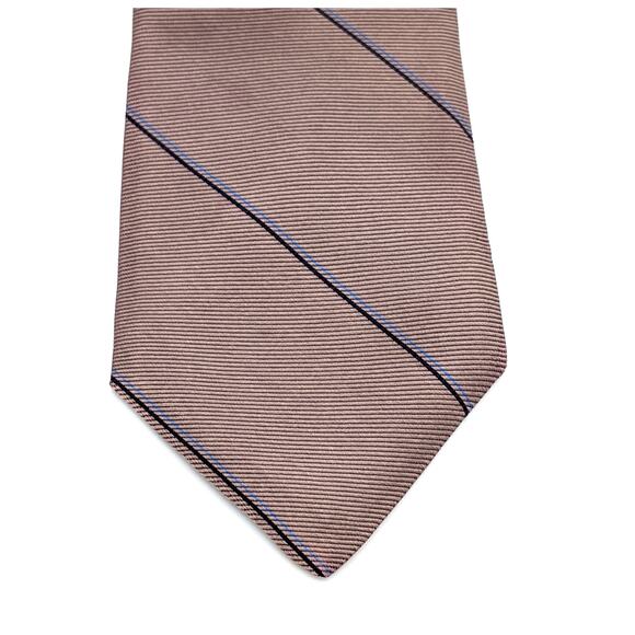 Vintage Balenciaga Paris Silk Repp Tie Diagonal Stripes Understated Made in USA - Picture 5 of 9